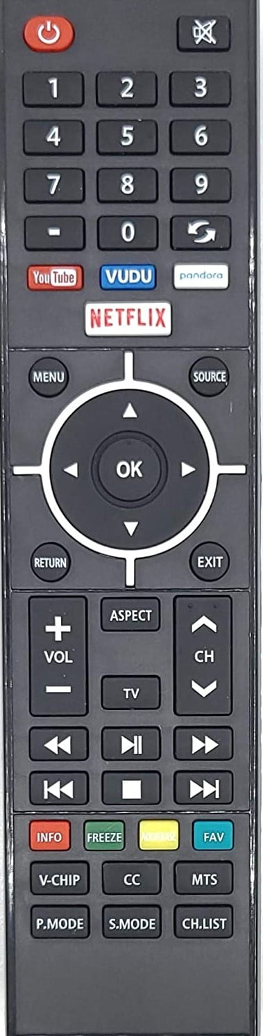 Replacement Remote for Sanyo LED and Smart TVs
