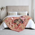 thumbnail image 4 of Football Blanket 60" x 50" Football Lovers Gifts for Men Women Football Style Throw Blanket Red Team Color Team for Sofa Bed Couch, 4 of 6
