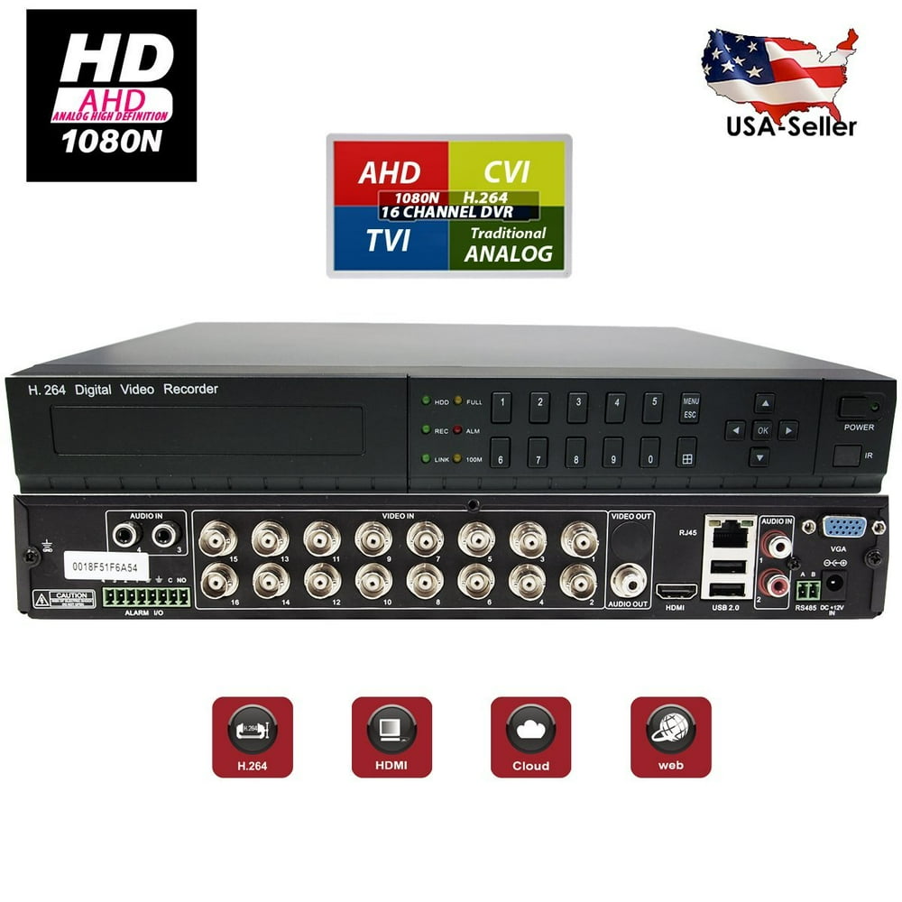 Evertech 16 Channel Digital Video Recorder HD h264 4in1 AHD/CVI/ TVI