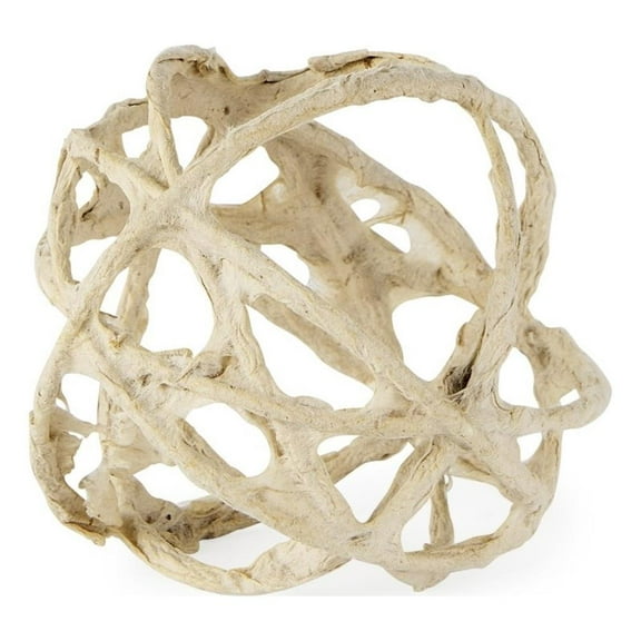 Mercana Kali 4.5L X 4.5W X 4.5H Small Beige Decorative Metal And Paper Object