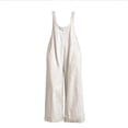 thumbnail image 4 of QQZ Wide Leg Jumpsuit For Women, Sleeveless Palazzo Flow Womens Overalls Flowy Pants Outfit For Daily Beach Outfits, 4 of 7