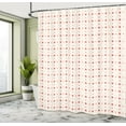 thumbnail image 4 of Ambesonne Terracotta Shower Curtain, Diamond Shapes Stars, 69"Wx84"L, Champagne Burnt Sienna, 4 of 4
