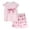 Light Pink, variant on Nwiuh Girls Pajamas Set Toddler Kids Sleepwear Cute Top and Cozy Bottom Short Pajama Set (Blue, 1-2 Years)