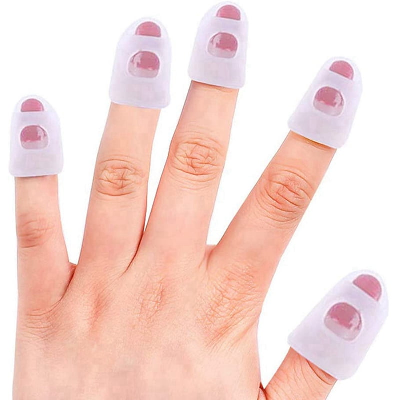 400 Pcs Fingertip Protectors, 5 Sizes Ukulele Finger Caps,for Guitar Ukulele Stringed Instruments