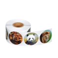thumbnail image 2 of León Tigre Jirafa Elefante Panda Serpiente Babuino Leopardo Pegatinas para Niños Maestros, 500 Piezas Pegatinas de Diseño para Fiestas de Cumpleaños Infantiles, Recompensa Escolar, Regalos, 2 of 4
