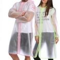 thumbnail image 3 of ruzhgo Poncho de Pluie à Capuche Imperméable Transparent avec Capuche Cordon de Serrage Poncho Transparent Réutilisable Imperméable Veste de Pluie Sac à Dos Couvre No.4, 3 of 3