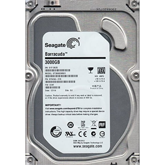 Seagate Barracuda 3TB 7200rpm SATA III Internal Hard Drive (ST3000DM001)