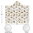 thumbnail image 3 of Wearable Blanket,Cartoon Construction Vehicles Roads White Pattern Hooded Wearable Flannel Blanket for Adults & Teens,Winter Poncho Shawl Wrap Cape Cozy Anti-Pill,50"x60", 3 of 5