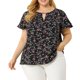 thumbnail image 1 of Blusa Floral Agnes Orinda Manga Acampanada Negro 4XL, 1 of 6