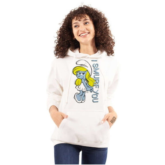 Flirty Smurfette I Smurf You Cartoon Hoodie Sweatshirt Women Brisco Brands S