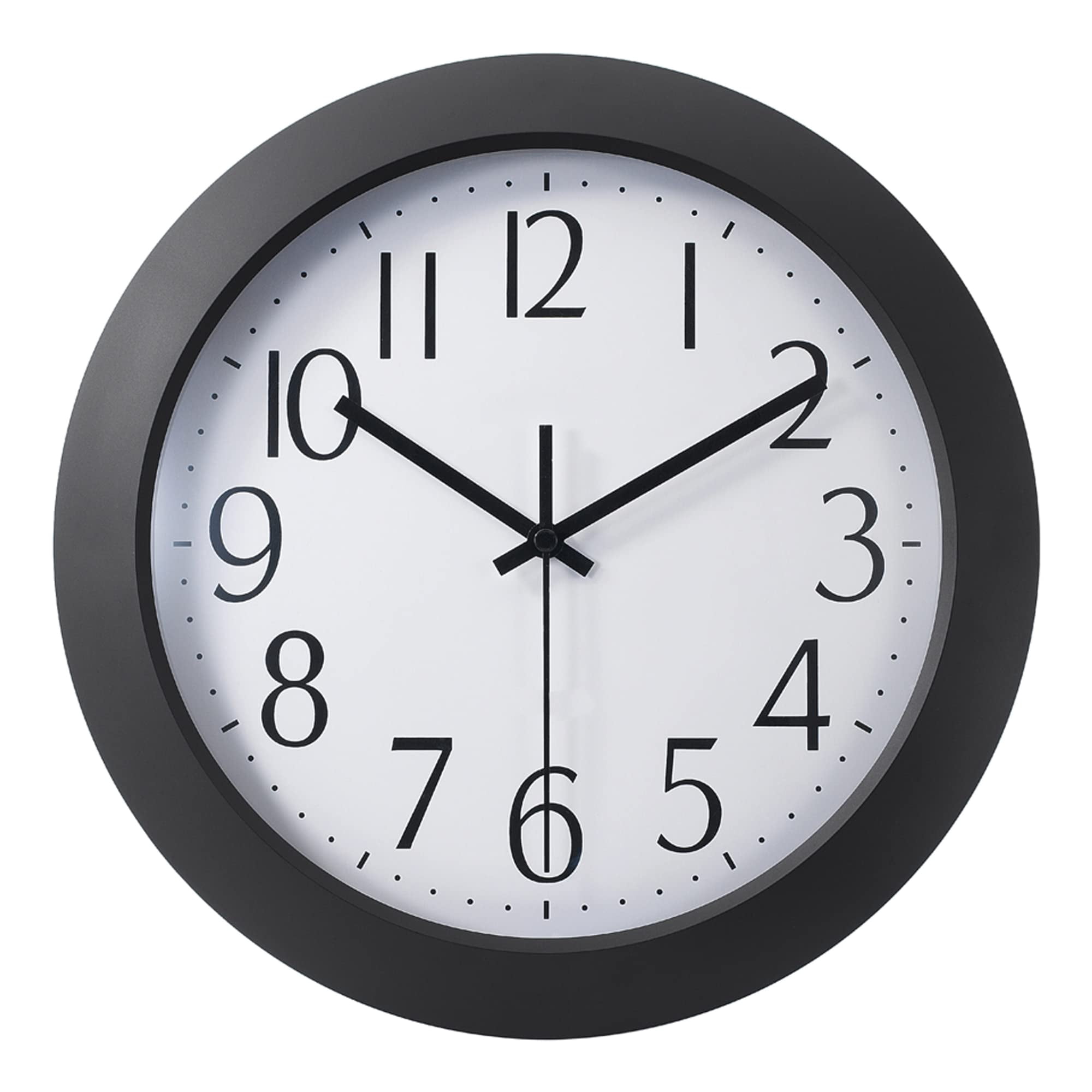 Office Depot 12in. Flat-Panel Plastic Round Wall Clock, TC6008B