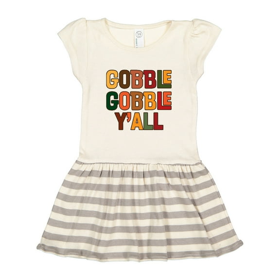 Inktastic Thanksgiving Gobble Gobble Y'all Gift Toddler Girl Dress