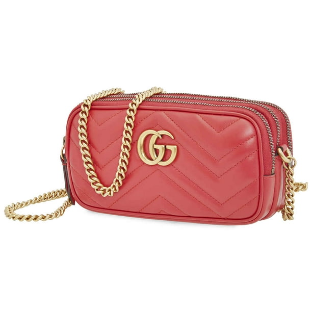 Gucci - Gucci Ladies GG Marmont Mini Chain Bag in Red - 0 - 0