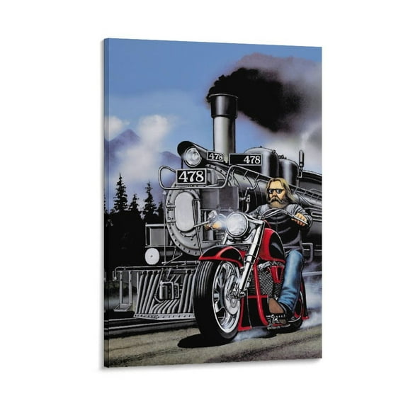 Motorcycle Rider Poster David Mann Art Poster (41) Print Photo Art Painting Canvas Poster Home Decorative Bedroom Modern Decor Posters Gifts 16x24inch(40x60cm)