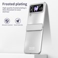 thumbnail image 6 of MonsDirect for 6.7 inch Samsung Galaxy Z Flip 4 5G 2022 Case, Hinge Protection Plating Frame Hard PC Back Shell Slim Shockproof Full Coverage Bumper Protective Shell Cover for Galaxy Z Flip 4, Silver, 6 of 7