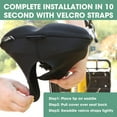 thumbnail image 4 of CozyHom Gel Bike Seat Cover with Raincover, Anti-Slip Comfortable Bike Seat Cushion with Breathable Design Bicycle Saddle Pad for MTB & BMX and Road, Velcro Installation, Black, 4 of 6