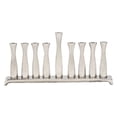 thumbnail image 1 of Modern Sleek Polished Aluminum Menorah - M-669, 1 of 1