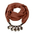 thumbnail image 2 of Utoimkio Vintage Ethnic Style Women's Scarf Crystal Bead Pendant Necklace Scarf Jewelry Accessory Soft Infinity Scarves for Women, 2 of 2