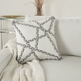 thumbnail image 4 of Nourison Outdoor Pillows Woven Braided Geomet Grey Decorative Throw Pillow , 18"X18", 4 of 5