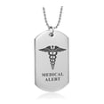 thumbnail image 6 of Personalized Medical Alert Necklace for Men, Custom Laser Engraving, Stainless Steel Medical Army Dog Tag Pendant with 24” Chain, Emergency Medical Card, 6 of 6