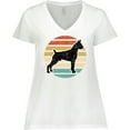 thumbnail image 3 of Inktastic Boxer Dog Vintage Silhouette Women's Plus Size V-Neck T-Shirt, 3 of 5