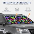 thumbnail image 4 of Gaeub Bright Mushrooms Foldable Auto Sun Blocker Visor, Sunshade for Car Front Window, Keeps Your Vehicle Cool - Medium, 4 of 7