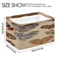 thumbnail image 4 of IAUYY Set of 1 Storage Cubes with Handles-Not Prone to Deformation Canvas Storage Baskets for Bedroom Closet Living Room Decorative Storage Baskets with Zebra Stripes, 4 of 9