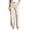 A-Beige1149, variant on Women's Metal Buckle Wide Leg Dress Pants Solid Elastic Waist Slacks Business Daily Wear Trousers