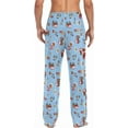 thumbnail image 2 of Top-kevin Car Cute Fire Fighting Truck Blue Pajamas For Men Pants with Pockets Comfy Mens Pj Pants for Winter Christmas Gifts, 2 of 13