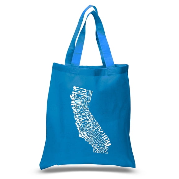 LA Pop Art Small Word Art Tote Bag - California State