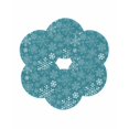 thumbnail image 7 of 15 Inch Round Placemats Set of 6, Teal Snowflake Christmas Non Slip Heat Insulation PP Table Mats, Xmas Snowflake Washable Place Mats for Kitchen Dining Party Table Decor, 7 of 7