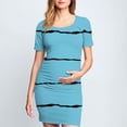 thumbnail image 1 of Ovzne Robes d'Été pour Femmes Robe d'Été Femme Jupe de Maternité Plissée Imprimée à Manches Courtes Col Rond Mi-Mollet Robe d'Été Manches Courtes Imprimée Liquidation, 1 of 6