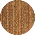 thumbnail image 1 of Ahgly Company Indoor Round Abstract Brown Modern Area Rugs, 5' Round, 1 of 4