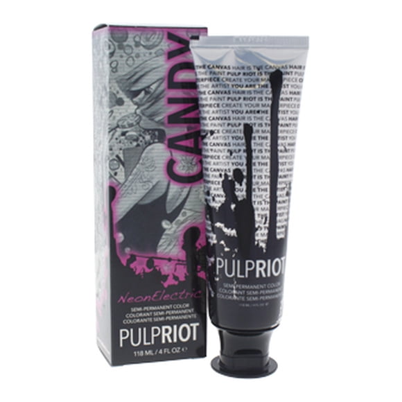 Semi-Permanent Color Neon Electric Candy - Neon Pink by Pulp Riot for Unisex - 4 oz Hair Color
