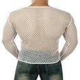 thumbnail image 3 of Men‘s Vest Undershirt Mesh Breathable Hollow Tank Tops Openwork See Through Shirt, 3 of 4