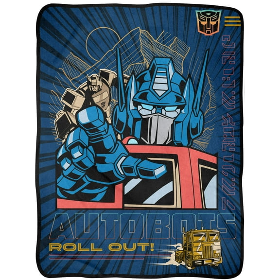 Transformers Blanket Throw Blanket- Autobots Roll Out Fuzzy Soft Fleece Throw Blanket For Bed and Couch 46" X 60"