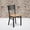 Natural Wood Seat/Black Metal Frame, variant on Emma + Oliver Black Grid Back Metal Restaurant Chair - Cherry Wood Seat