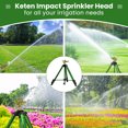 thumbnail image 5 of Lawn Sprinklers for Yard, 360°Tripod Sprinklers for Large Area, 3/4" Connector, Adjustable Height 16-37”, Heavy Duty Sprinklers for Garden, Yard, Patio, 5 of 7