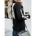 thumbnail image 5 of EMMIOL Skeleton Graphic Fall Sweater for Women Y2K Retro Black Long Sleeve Chunky Knit Pullover with Bone Print, 5 of 7