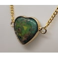 thumbnail image 5 of Heart Green Sea Sediment Jasper Gold Necklace, 5 of 5