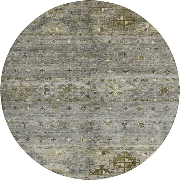 Dalyn Karaj Area Rug KJ5-Pewter KJ5PW8RO Pewter, 8' x 8'
