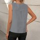 thumbnail image 2 of TaTaai Womens solid crew neck t-shirt, linen cotton blend, short sleeve, button cuff, cutout design, casual comfortable, lightweight, perfect for weekend trips & casual gatherings Gift, 2 of 8