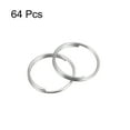 thumbnail image 3 of Unique Bargains Double Loops Split Rings, 12mm Small Round Key Ring Parts, Silver Tone 64Pack, 3 of 4