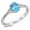 Light Blue, variant on Sterling Silver Oval Synthetic Tanzanite CZ Classic Ring Size 10