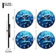 thumbnail image 2 of Personalized Wall Clock Non-Ticking Silent Clocks Battery Operated Round Clocks Decorative for Bathroom,Office-Dolphins Swimming In The Deep Blue Sea(14inch), 2 of 4