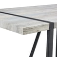 thumbnail image 3 of Industrial-style Table, Gray Pattern, 1.5" Thick Top, Black Metal Legs, Fits 4-6, Multipurpose Dining Gray, Thick, Seats Versatile Options, 3 of 6