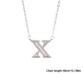 thumbnail image 3 of HHBEAUTY 14K Silver Plated Cubic Zirconia Initial Necklace, Letter Dainty Necklaces for Women, Initial Pendant Necklace Tiny Letter Name Necklaces, Gift for Momen & Mom, 3 of 4