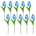 thumbnail image 3 of Matoen 10Pcs PU Tulips Artificial Flowers, Real Touch 14" Silk Flower for Home Kitchen Decor Wedding Bouquet Decorations Office Floral Arrangements(Blue), 3 of 8