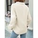 thumbnail image 4 of Camisas de Mujer con Botones, Larga, Cuello en V, Estilo Informal de Negocios, Blusas Lisas. Albaricoque S, 4 of 10