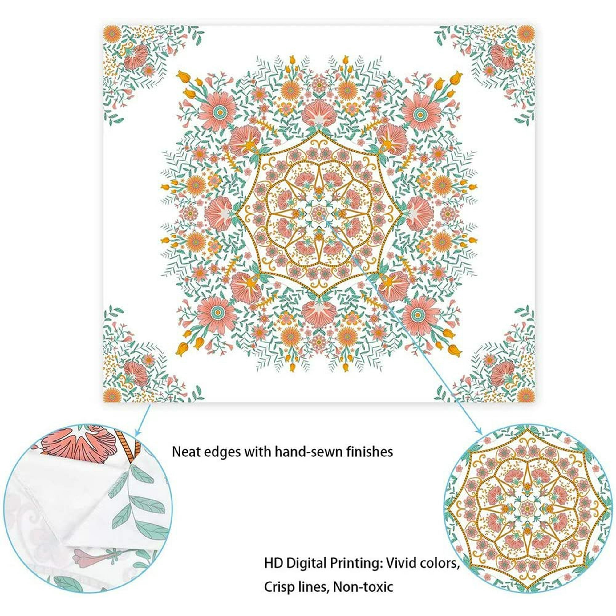 Mandala flower tapestry sale